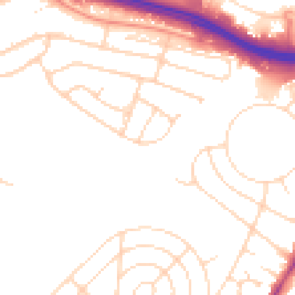 Daytime road noise heatmap for NG16 1AZ