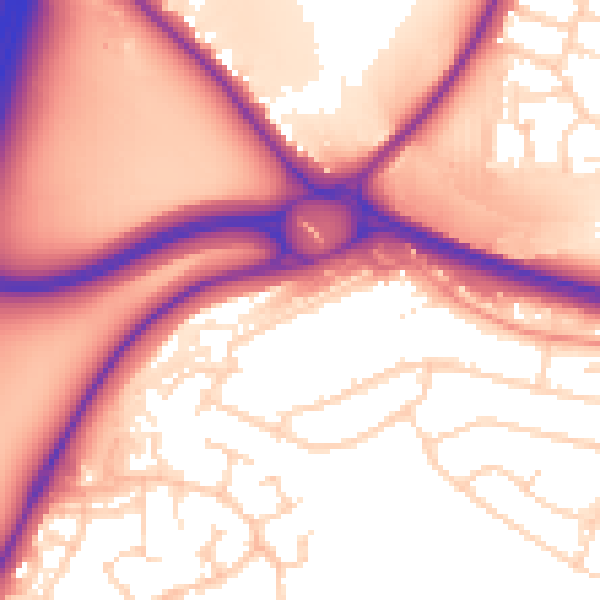 Daytime road noise heatmap for NG16 1BB