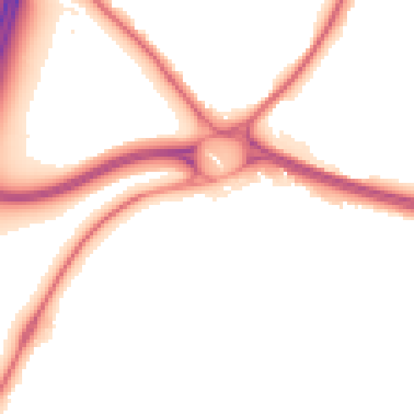 Night-time road noise heatmap for NG16 1BB