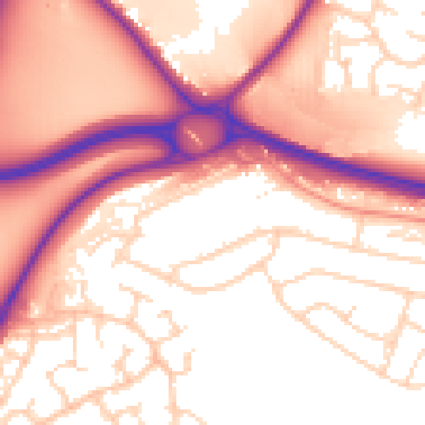 Daytime road noise heatmap for NG16 1BE