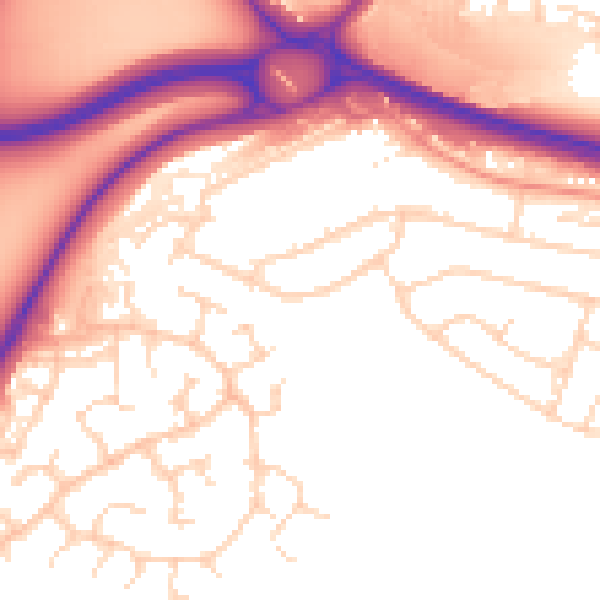 Daytime road noise heatmap for NG16 1BJ