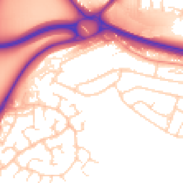 Daytime road noise heatmap for NG16 1BL