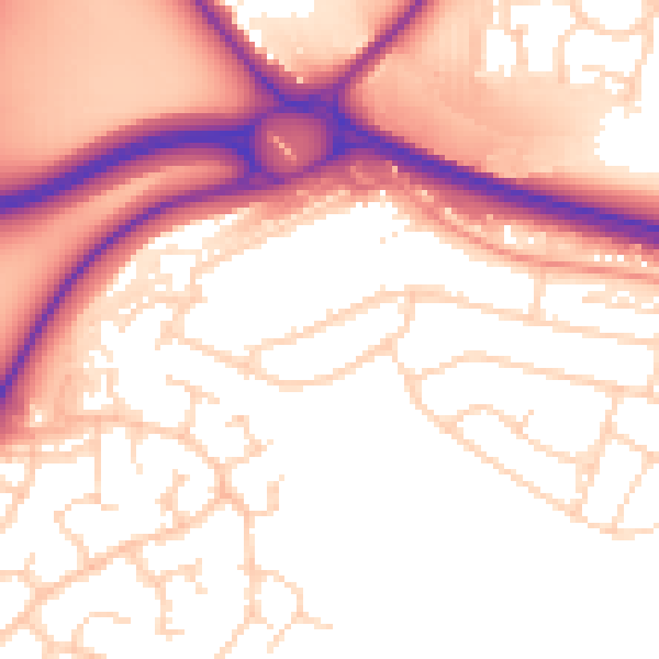 Daytime road noise heatmap for NG16 1BN