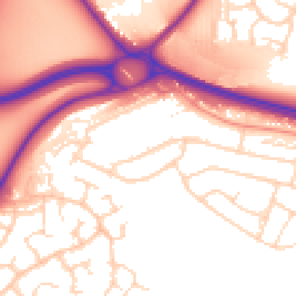 Daytime road noise heatmap for NG16 1BP