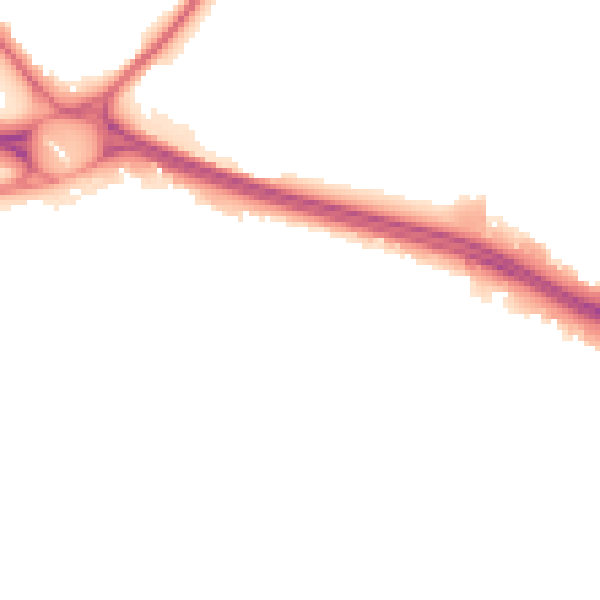 Night-time road noise heatmap for NG16 1BS