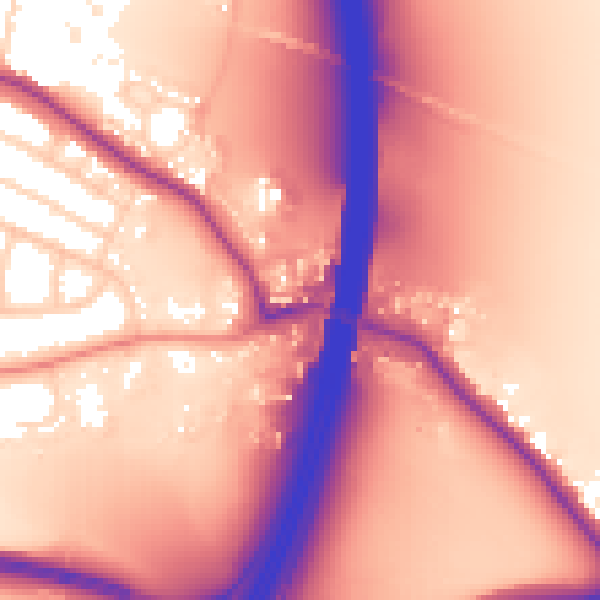 Daytime road noise heatmap for NG16 1BU