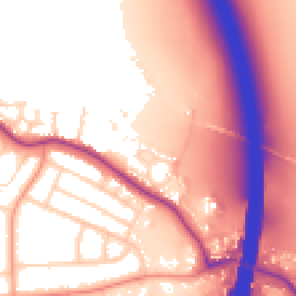 Daytime road noise heatmap for NG16 1BW
