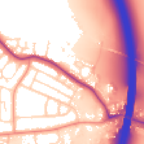 Daytime road noise heatmap for NG16 1BX