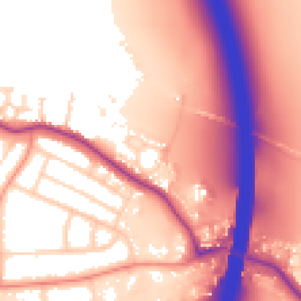 Daytime road noise heatmap for NG16 1BY