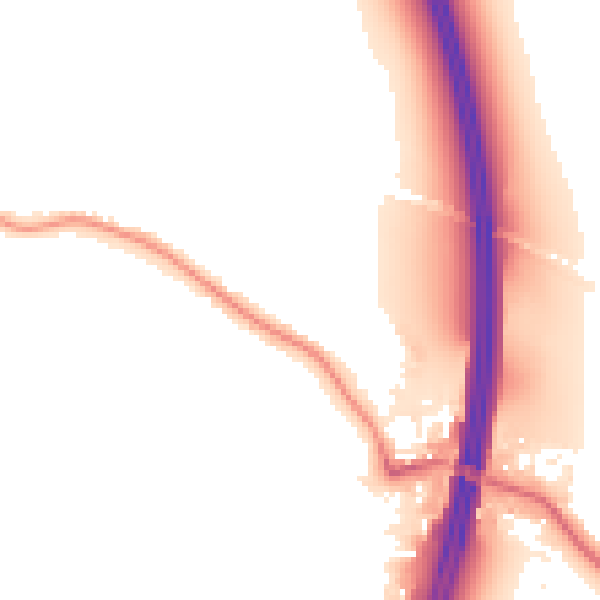 Night-time road noise heatmap for NG16 1BZ