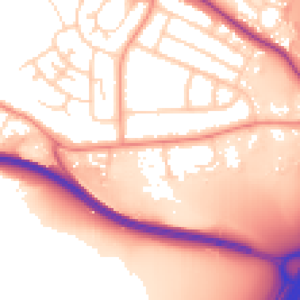 Daytime road noise heatmap for NG16 1DD