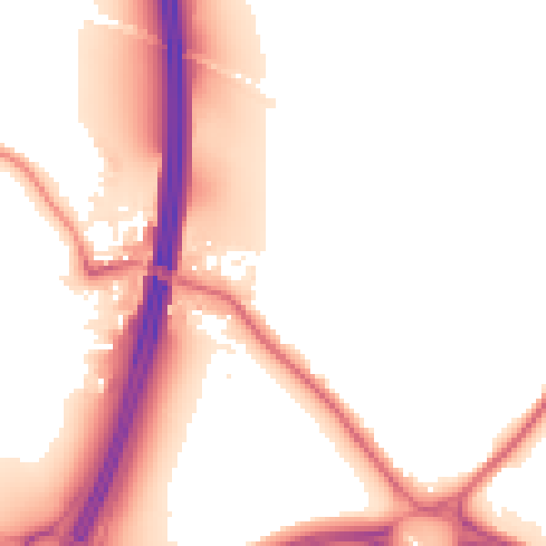 Night-time road noise heatmap for NG16 1DL