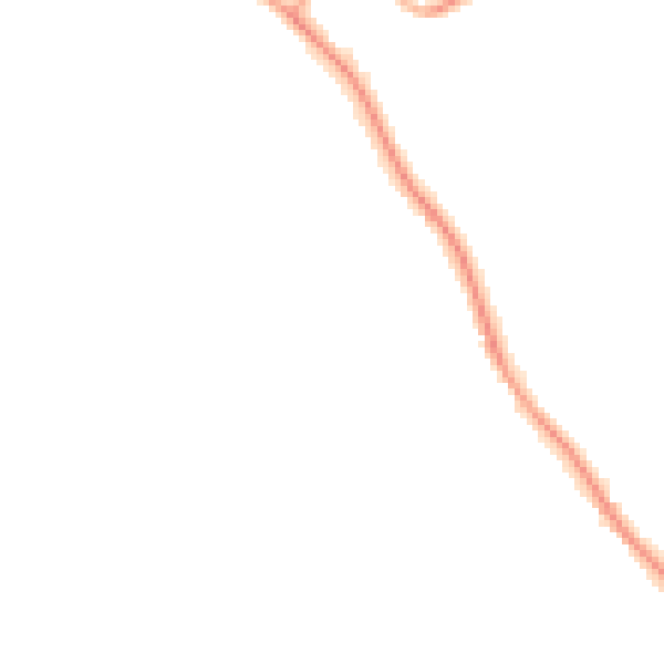 Night-time road noise heatmap for NG16 1GY