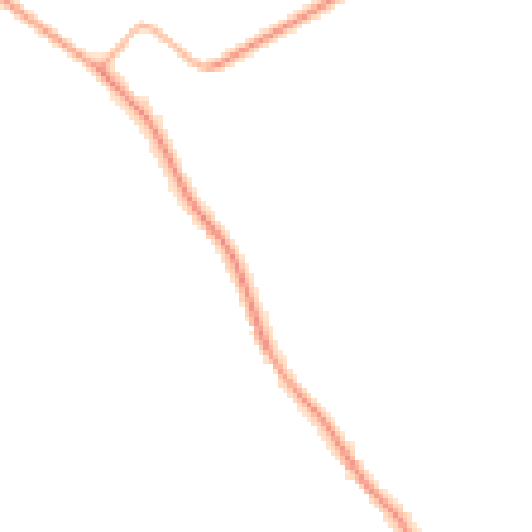 Night-time road noise heatmap for NG16 1LA