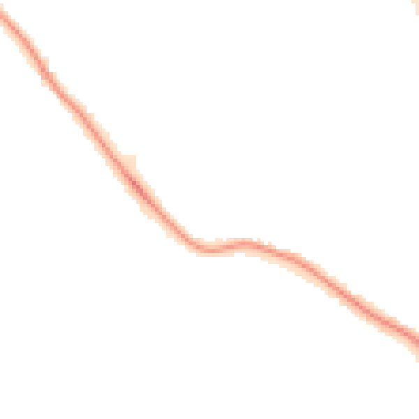 Night-time road noise heatmap for NG16 1LE