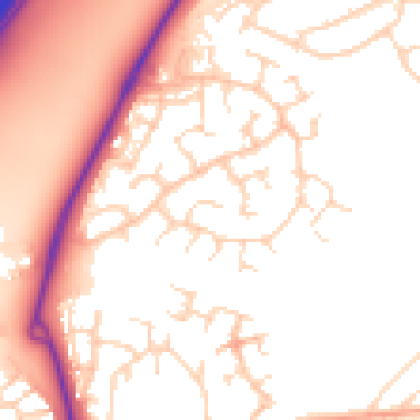 Daytime road noise heatmap for NG16 1QA