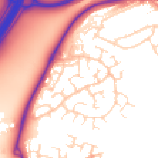 Daytime road noise heatmap for NG16 1QR