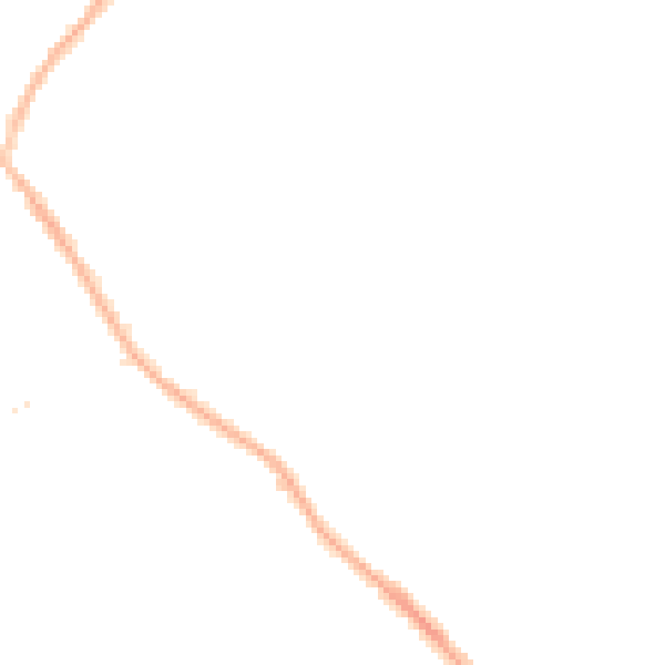 Night-time road noise heatmap for NG16 2FT