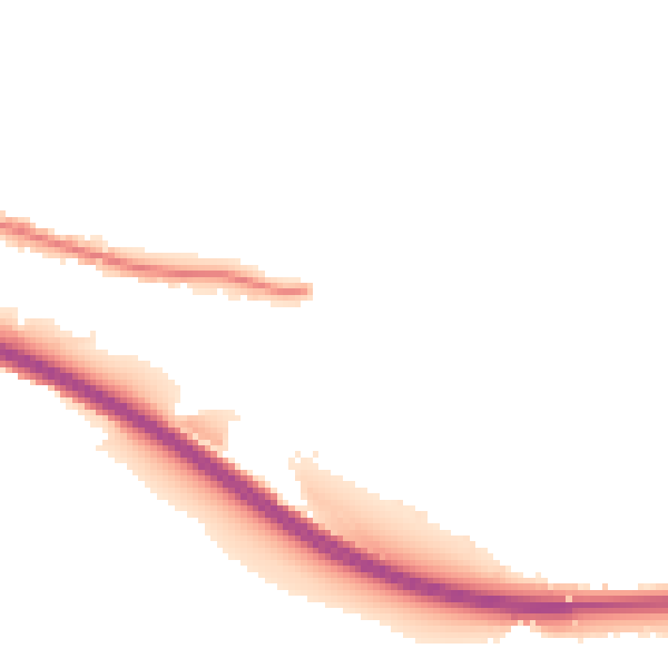 Night-time road noise heatmap for NG16 2HY