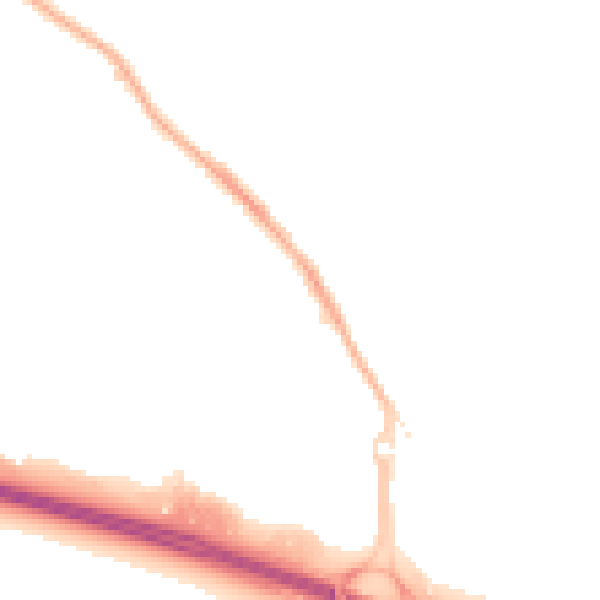 Night-time road noise heatmap for NG16 2JA