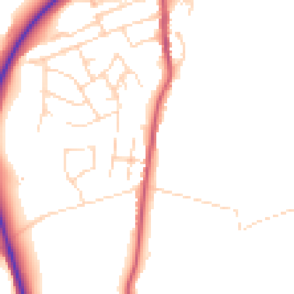 Daytime road noise heatmap for NG16 2QP