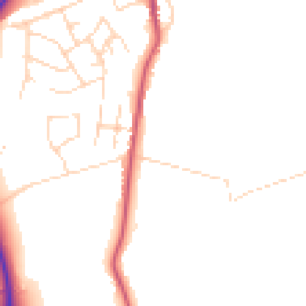 Daytime road noise heatmap for NG16 2QR