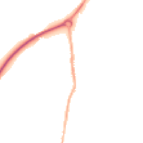 Night-time road noise heatmap for NG16 2QU