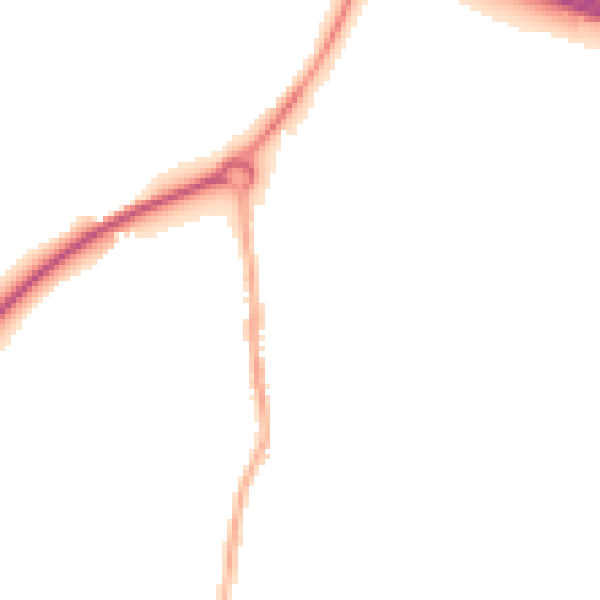 Night-time road noise heatmap for NG16 2RJ
