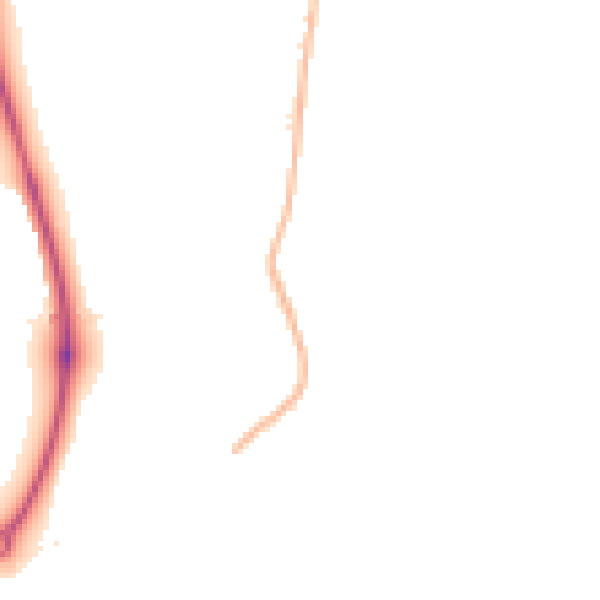 Night-time road noise heatmap for NG16 2RZ