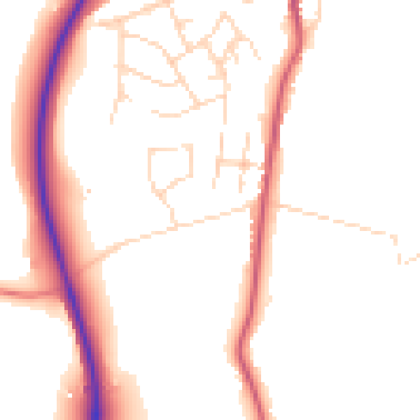 Daytime road noise heatmap for NG16 2SF