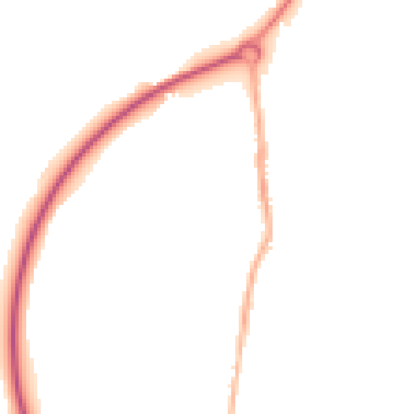 Night-time road noise heatmap for NG16 2SR