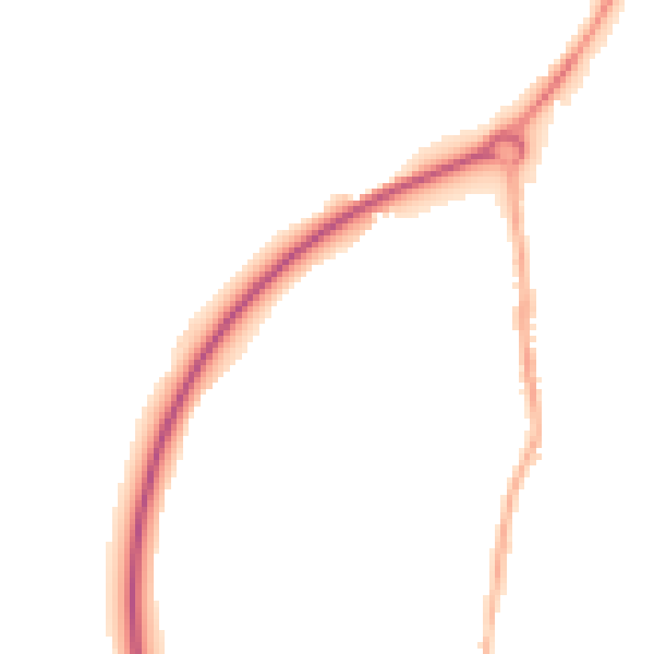 Night-time road noise heatmap for NG16 2SY