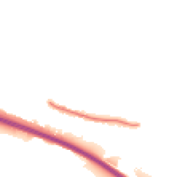 Night-time road noise heatmap for NG16 2TT