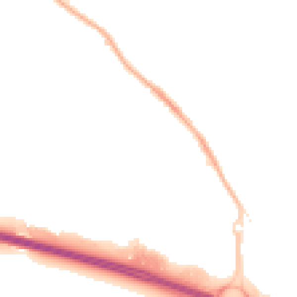 Night-time road noise heatmap for NG16 2WG