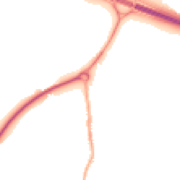 Night-time road noise heatmap for NG16 2WH