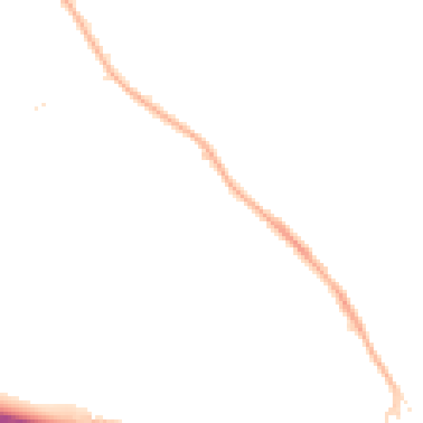 Night-time road noise heatmap for NG16 2WS