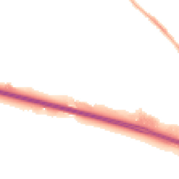 Night-time road noise heatmap for NG16 2WT