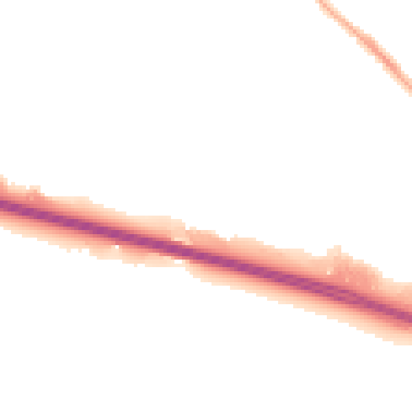 Night-time road noise heatmap for NG16 2WW