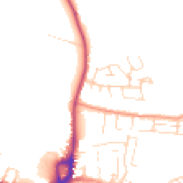 Daytime road noise heatmap for NG16 3DJ