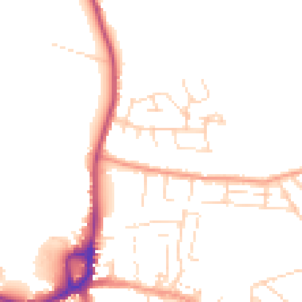 Daytime road noise heatmap for NG16 3DN