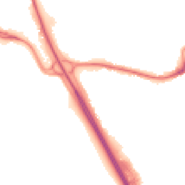 Night-time road noise heatmap for NG16 3PE