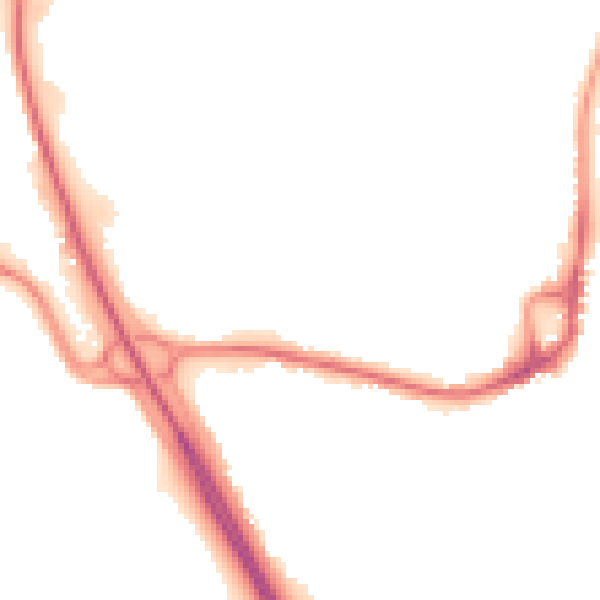 Night-time road noise heatmap for NG16 3PN