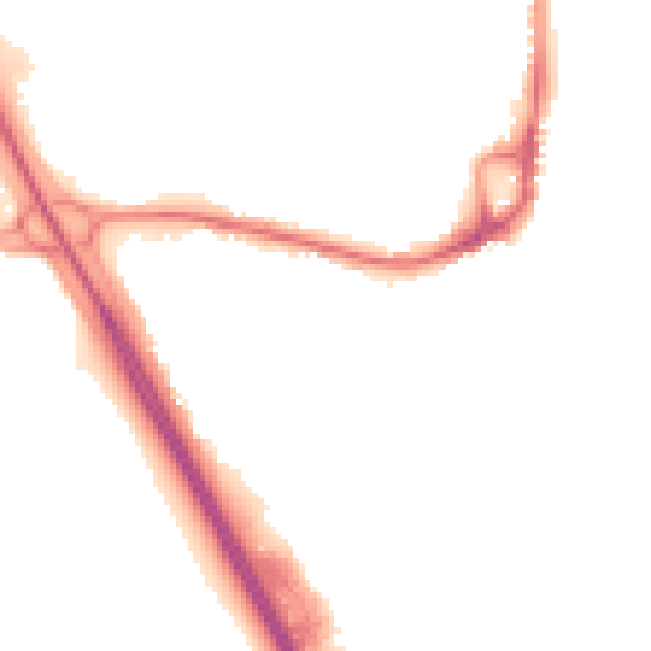 Night-time road noise heatmap for NG16 3RA
