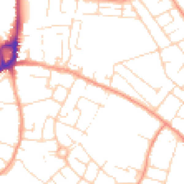 Daytime road noise heatmap for NG16 3RH