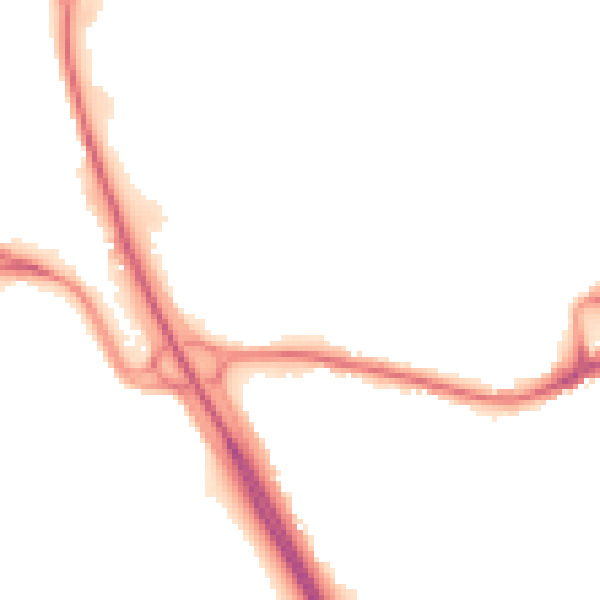 Night-time road noise heatmap for NG16 3RR