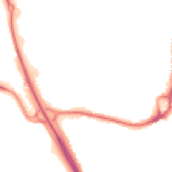 Night-time road noise heatmap for NG16 3RT