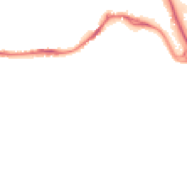 Night-time road noise heatmap for NG16 4AU