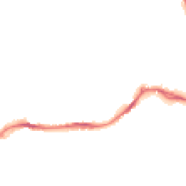 Night-time road noise heatmap for NG16 4BJ