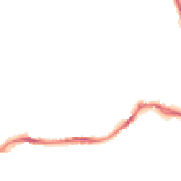 Night-time road noise heatmap for NG16 4BL