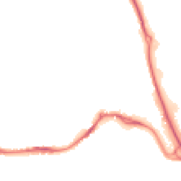 Night-time road noise heatmap for NG16 4EG